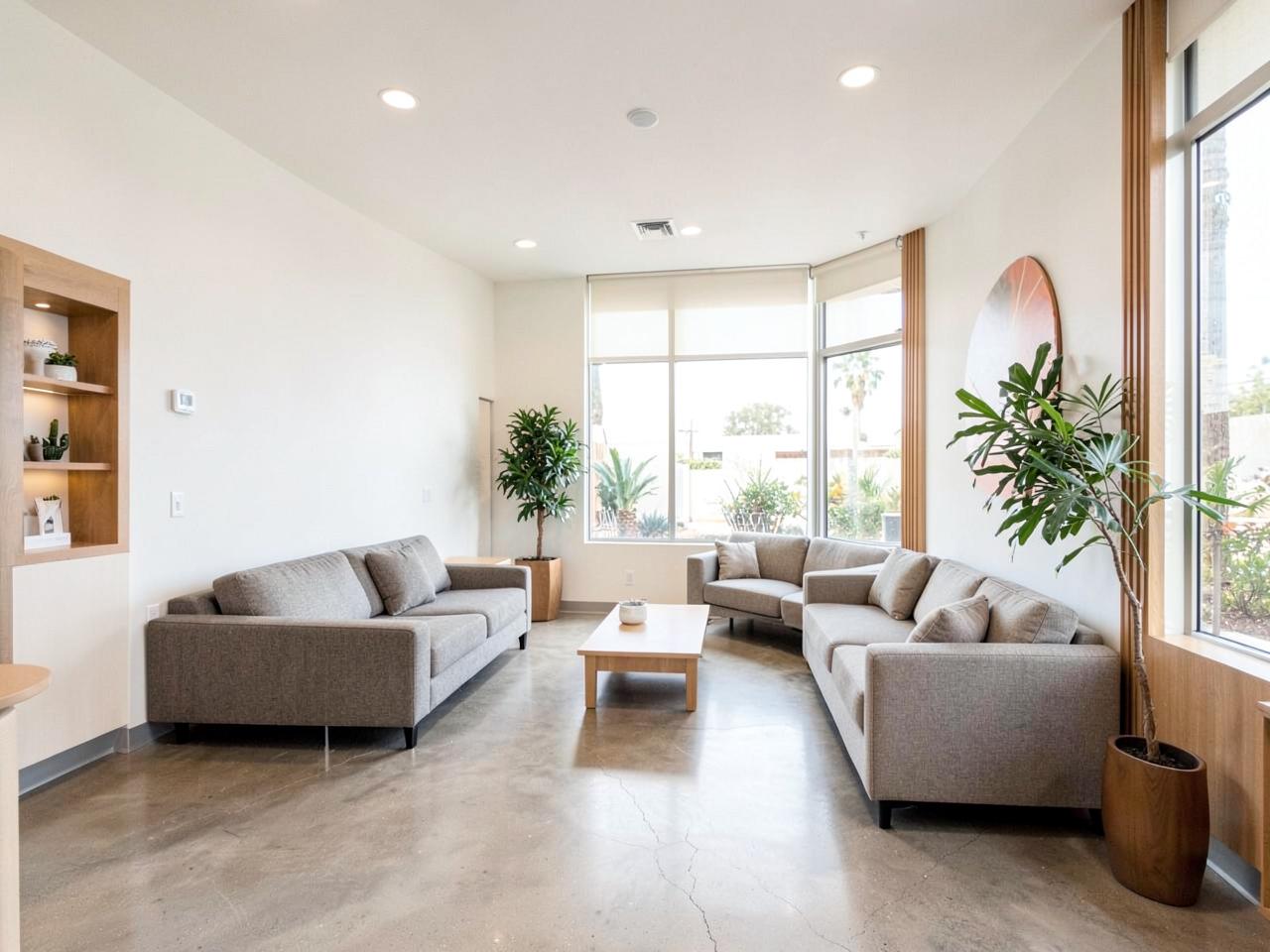 Comfortable treatment lounge